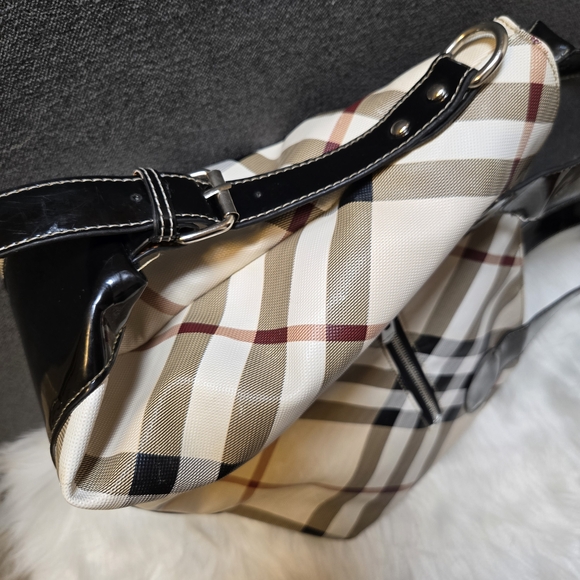 Burberry Nova Check Tote - Authentic Y2K Goals - Cream w Black. Timeless Luxury - Picture 5 of 14